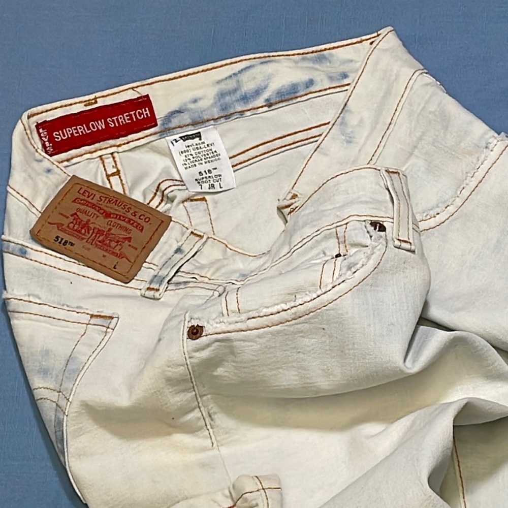 Levi’s 518 Super Low Bootcut Vintage Jeans 7 L - Picture 16 of 16
